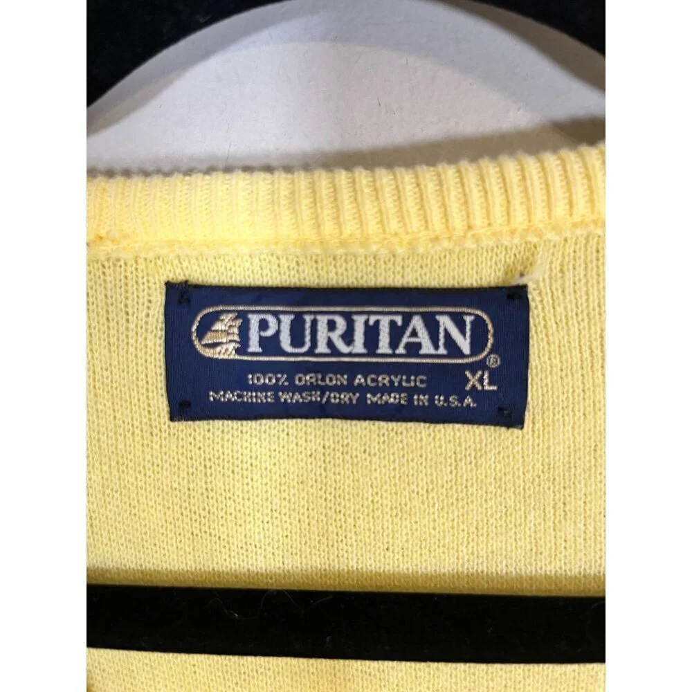 Retro Knit‎ Sweater XL Yellow Preppy Old Money Classic Chic Neutral Minimalist